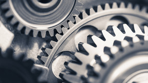 Nahaufnahme von Motorzahnräder